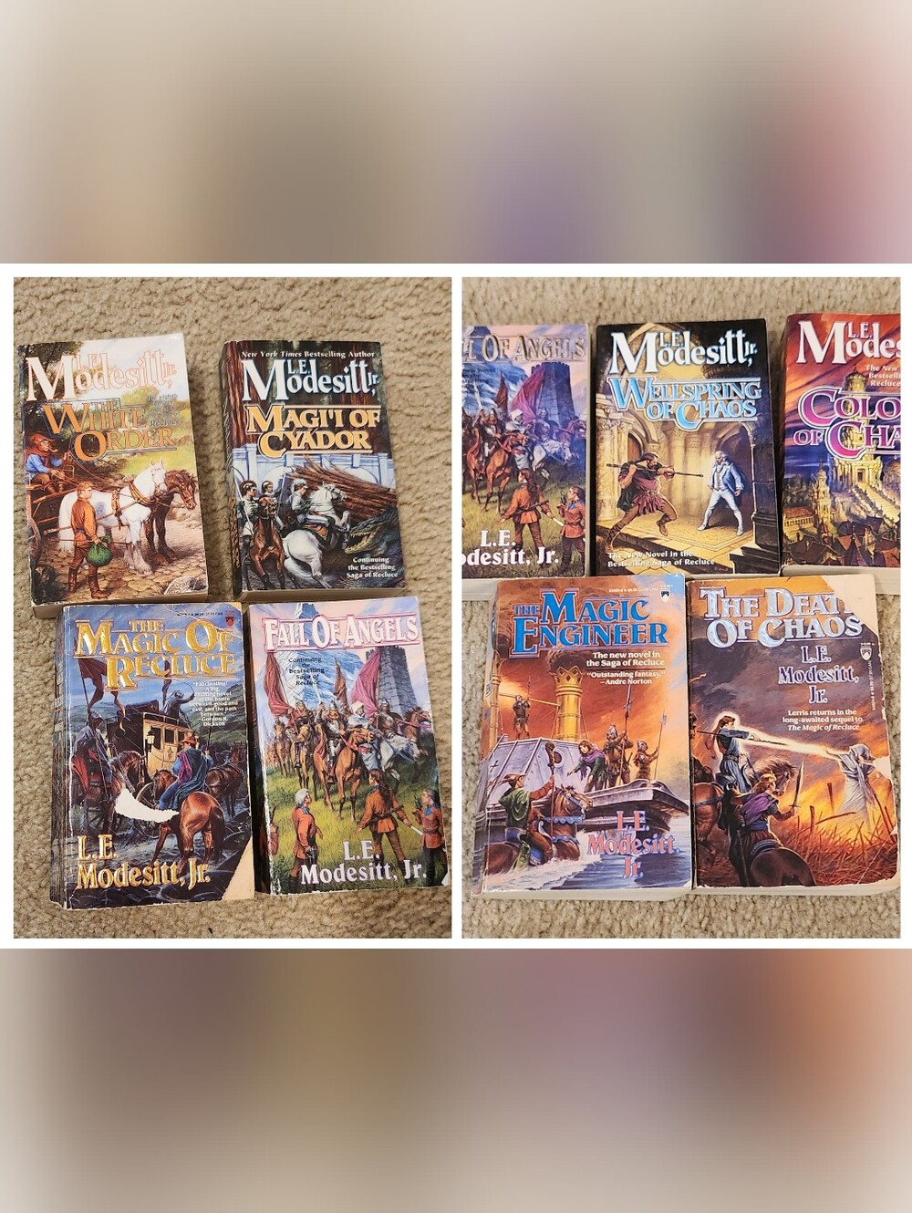 L.E Modesitt Jr Paperback Book Lot Of 9 The Saga of Recluce Fantasy Novels